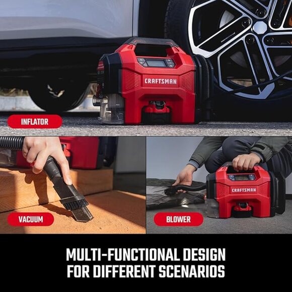 NEW IN BOX! Craftsman Multi-function Air Compressor/Tire Inflator/Vacuum/Blower - Picture 2 of 16